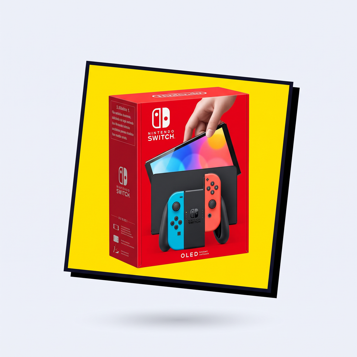 Nintendo Switch OLED Néon (bleu - rouge), neuf scellé